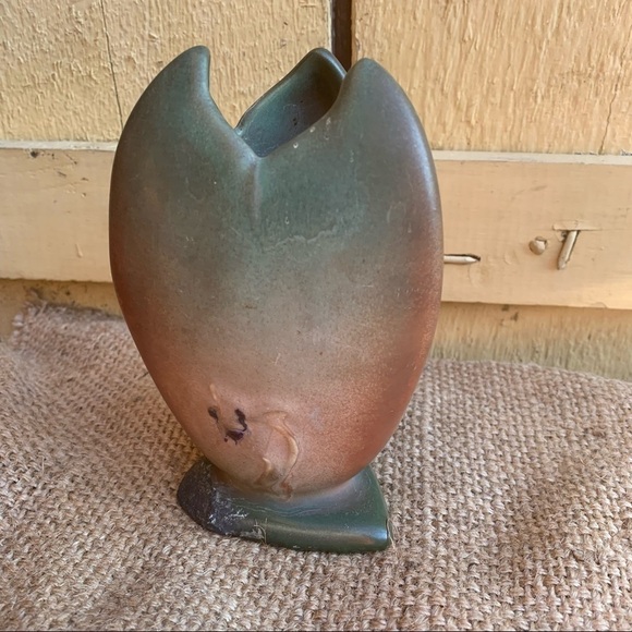 Antique Weller Pottery Vase Ink Stamped Floral - Picture 3 of 6